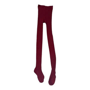 NWT Vintage Courrèges Paris Women's Ribbed‎ Knitted Tights Burgundy Size A